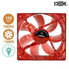 Cooler Fan 12x12cm LED DX-12L Dex - Vermelho